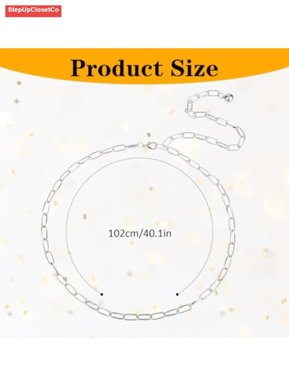 Adjustable Metal Chain Belt for Women Western Waist Belt for Jeans Dresses